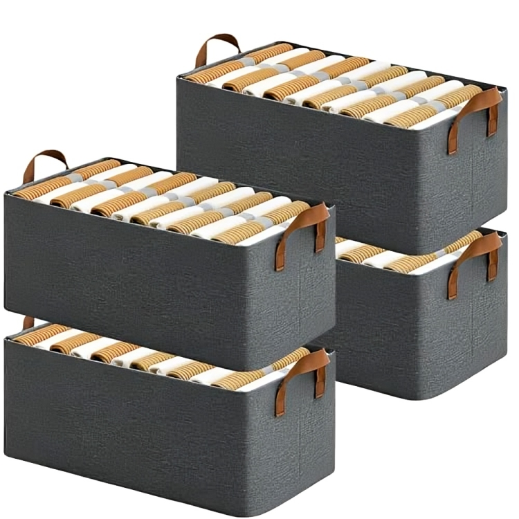 Wardrobe Organizer for Clothes with Metal Frame Rectangle Storage