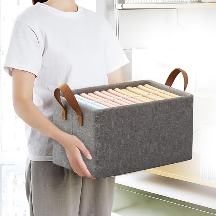 Wardrobe Organizer for Clothes with Metal Frame Rectangle Storage