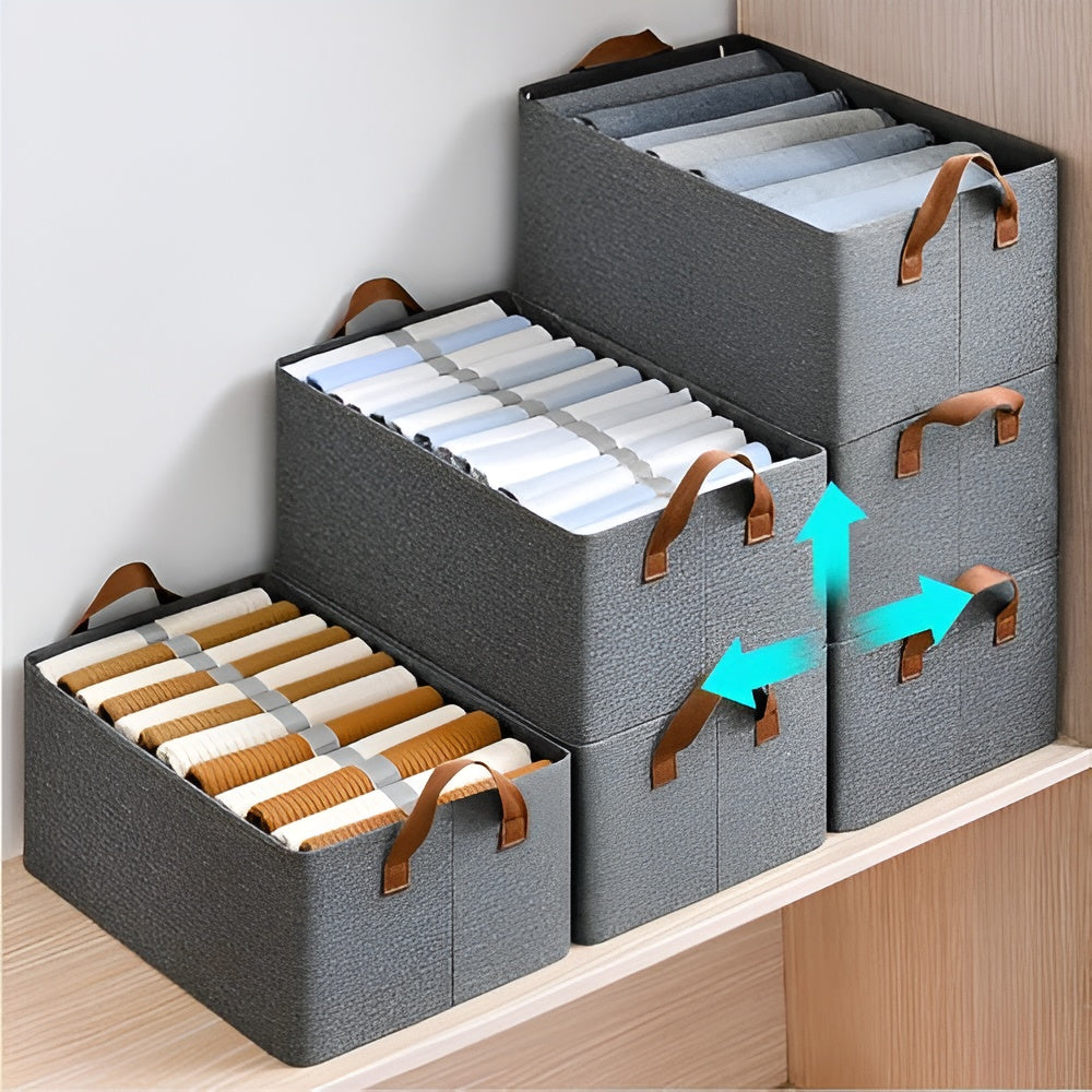Wardrobe Organizer for Clothes with Metal Frame Rectangle Storage