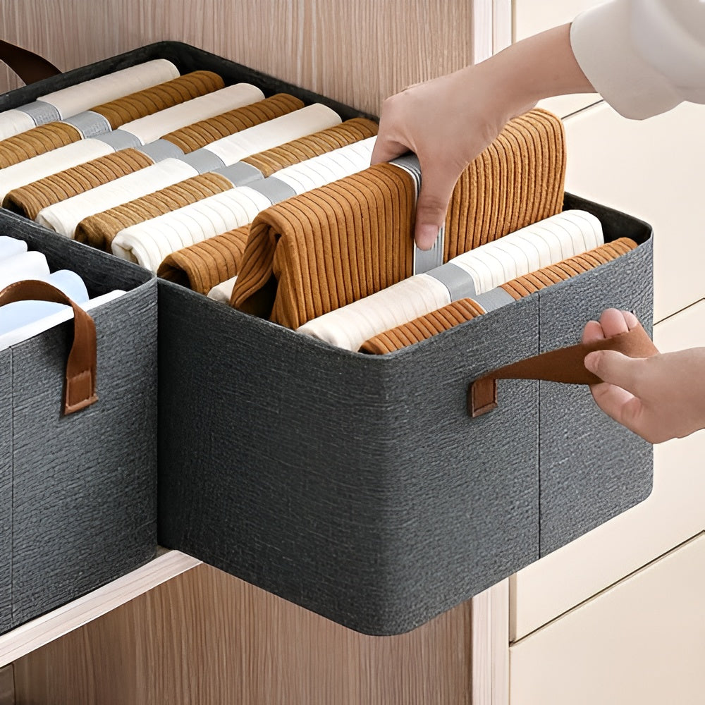 Wardrobe Organizer for Clothes with Metal Frame Rectangle Storage